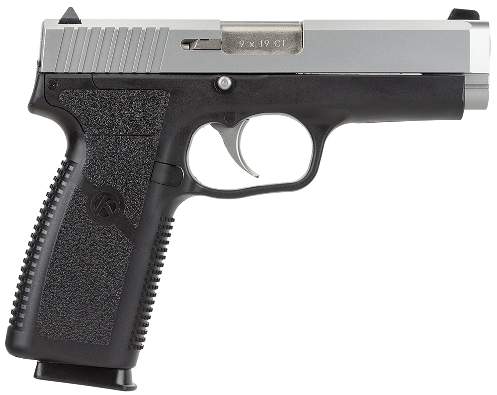 Kahr Arms CT9093 CT9  9mm Luger 8+1, 4" Stainless Steel Barrel, Matte Serrated Stainless Steel Slide, Black Polymer Fram