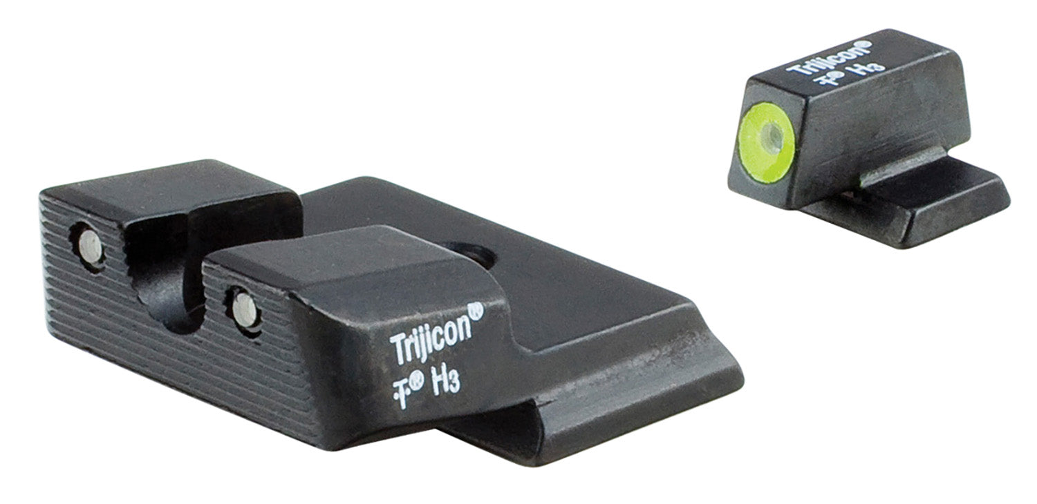 Trijicon 600721 HD Night Sights  Green/Tritium Yellow Outline Front Sight-Green Tritium Black Outline Rear Sight Smith &