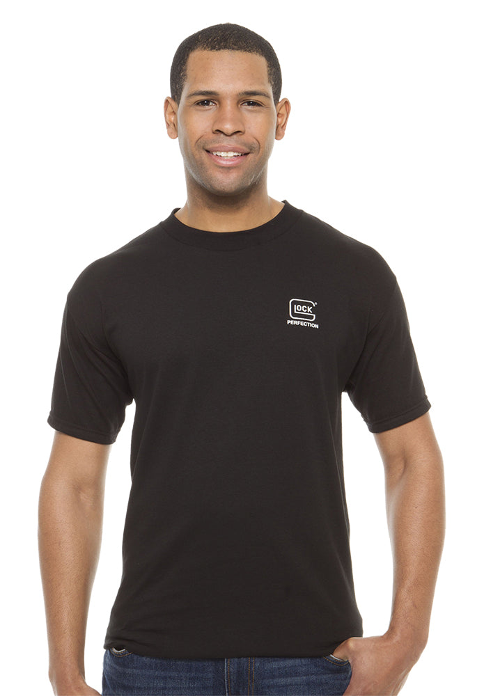 Glock AA11004 Perfection  Black Pre-Shrunk Cotton Short Sleeve Medium