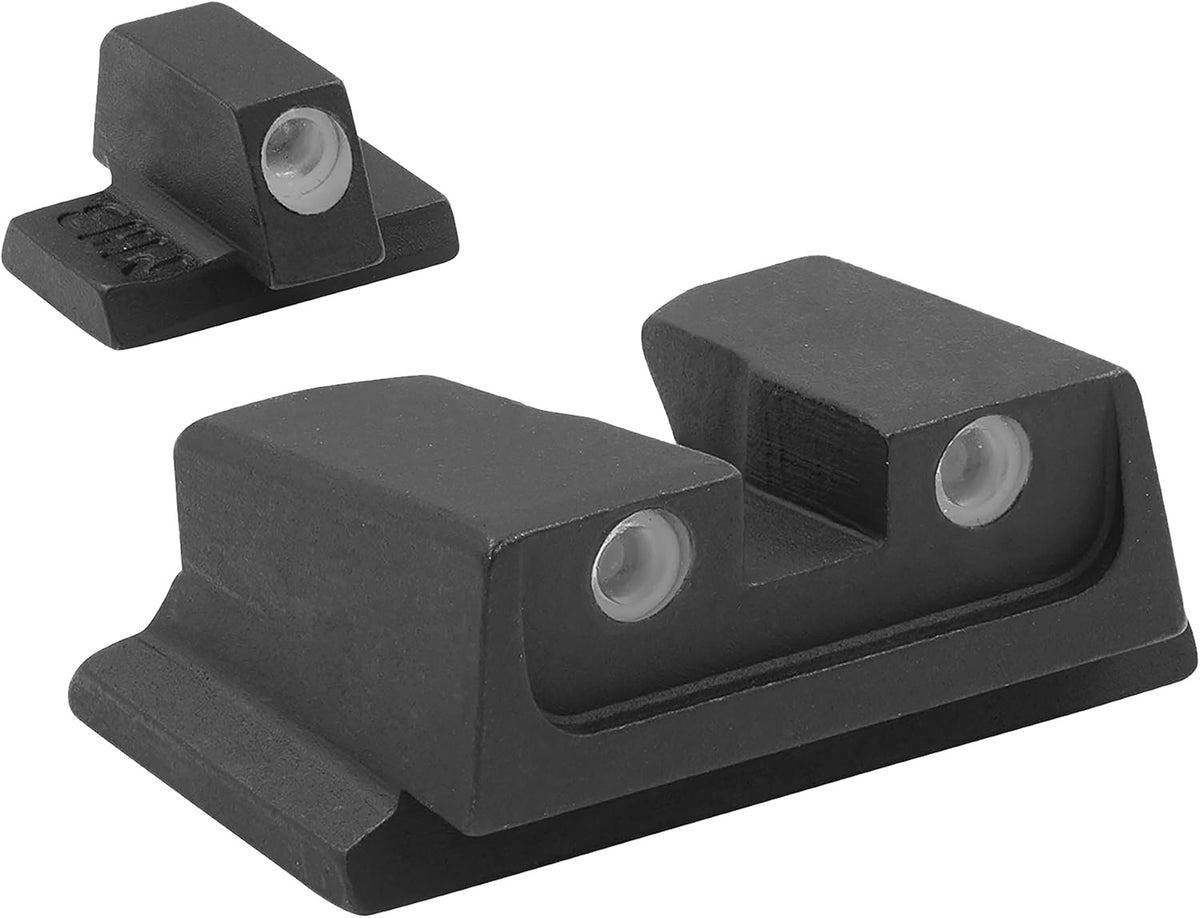 Meprolight USA 117663101 Tru-Dot  Green Tritium White Outline Front Sight-Green Tritium White Outline Rear Sight Smith &