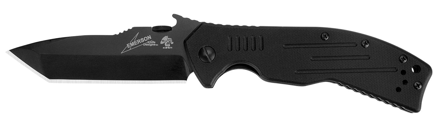 Kershaw 6044TBLK CQC 8K 3.50" Folding American Tanto Plain Black Oxide 8Cr14MoV SS Blade Black G10 Handle Includes Pocke