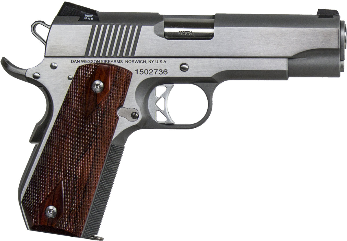 Dan Wesson 01912 Commander Classic *CA Compliant 45 ACP 8+1 4.25" Stainless Match Grade Barrel, Brushed Stainless Steel 