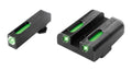 TruGlo TG13GL2A TFX  Black | Green Tritium & Fiber Optic White Outline Front Sight Green Tritium & Fiber Optic Rear Sigh