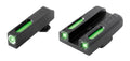 TruGlo TG13GL3A TFX  Green Fiber Optic/Tritium Front/ Green/Tritium/Fiber Optic Rear/ Black Nitride Fortress Frame, Comp