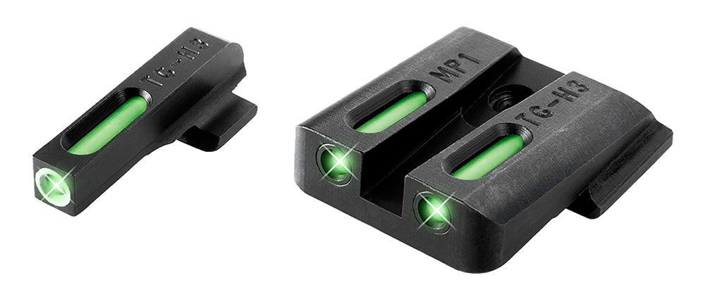 TruGlo TG13MP1A TFX  Black | Green Tritium & Fiber Optic White Outline Front Sight Green Tritium & Fiber Optic Rear Sigh