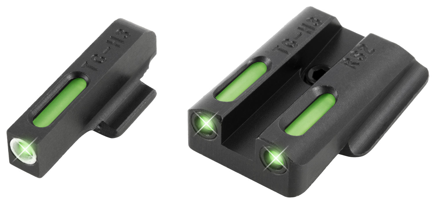 TruGlo TG13RS2A TFX  Black | Green Tritium & Fiber Optic White Outline Front Sight Green Tritium & Fiber Optic Rear Sigh