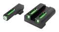 TruGlo TG13SG1A TFX  Black | Green Tritium & Fiber Optic White Outline Front Sight Green Tritium & Fiber Optic Rear Sigh