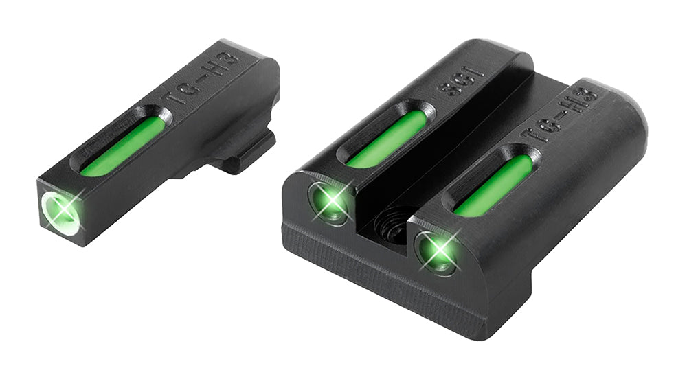 TruGlo TG13SG1A TFX  Black | Green Tritium & Fiber Optic White Outline Front Sight Green Tritium & Fiber Optic Rear Sigh