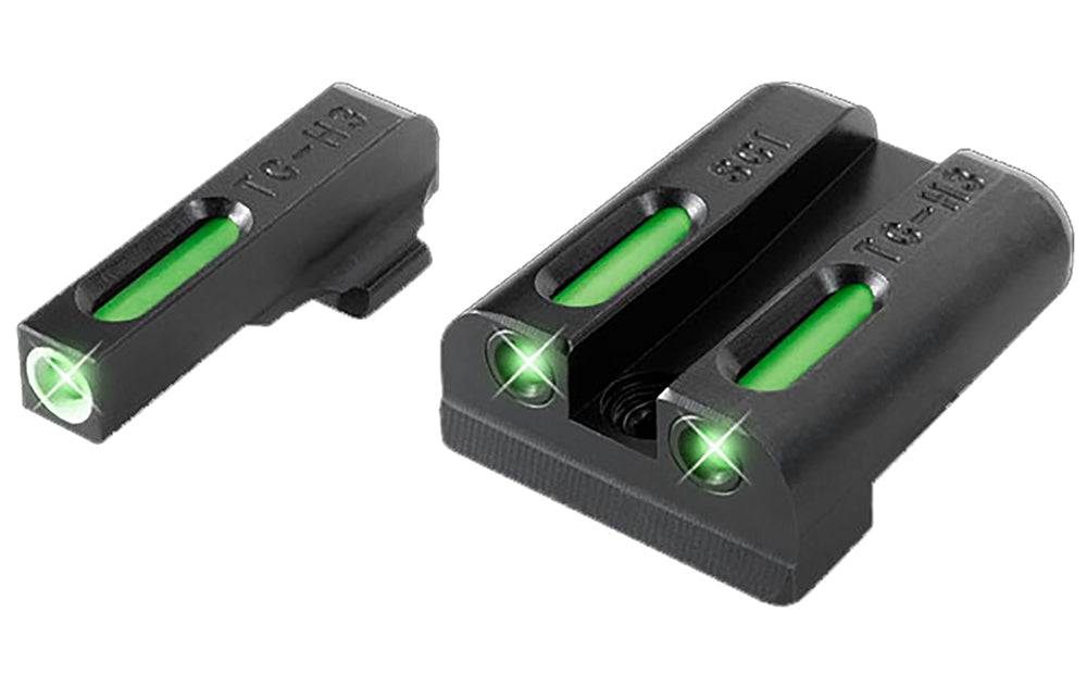 TruGlo TG13SG2A TFX  Black | Green Tritium & Fiber Optic White Outline Front Sight Green Tritium & Fiber Optic Rear Sigh