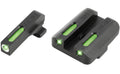 TruGlo TG13XD1A TFX  Black | Green Tritium & Fiber Optic White Outline Front Sight Green Tritium & Fiber Optic Rear Sigh