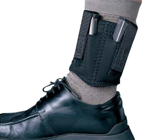 DeSantis Gunhide N81BJZZZ0 Ankle Double Mag Pouch  Double Black Neoprene Ankle Compatible w/ 9mm Compatible w/ 40 Ambide