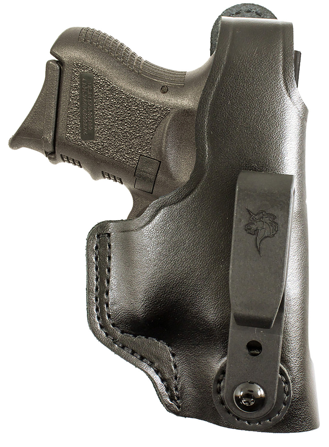 DeSantis Gunhide 033BAB6Z0 Dual Carry II  IWB/OWB Black Leather Belt Clip Compatible w/Glock 19/Beretta Cougar/Sig P225 