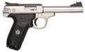 Smith & Wesson 108490 SW22 Victory Full Size Frame 22 LR 10+1, 5.50" Silver Match Grade Barrel, Satin Serrated Slide & F