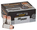 Sig Sauer E45AP220 Elite Performance  45ACP 230gr V-Crown Jacketed Hollow Point 20 Per Box/10 Case