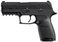 Sig Sauer 320C45BSS P320  Compact 45 ACP 9+1 3.90" Black Carbon Steel Barrel, Black Nitron Serrated Slide, Black Stainle