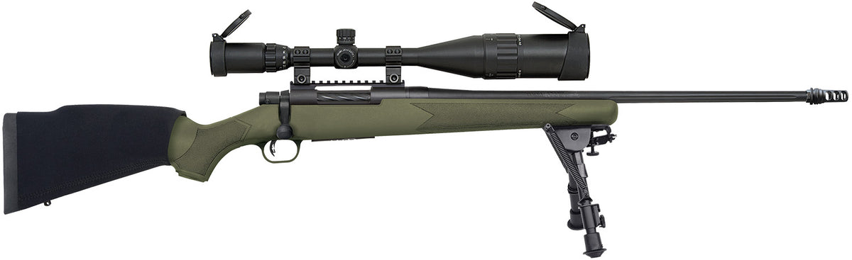 Mossberg 27924 Patriot Night Train 308 Win Caliber with 5+1 Capacity, 22" Threaded/Fluted Barrel, Matte Blued Metal Fini