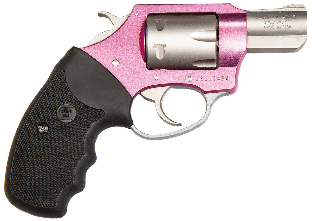 Charter Arms 52330 Pathfinder Pink Lady Small Frame 22 WMR 8 Shot 2" Stainless Steel Barrel, Pink Cerakote Aluminum Fram