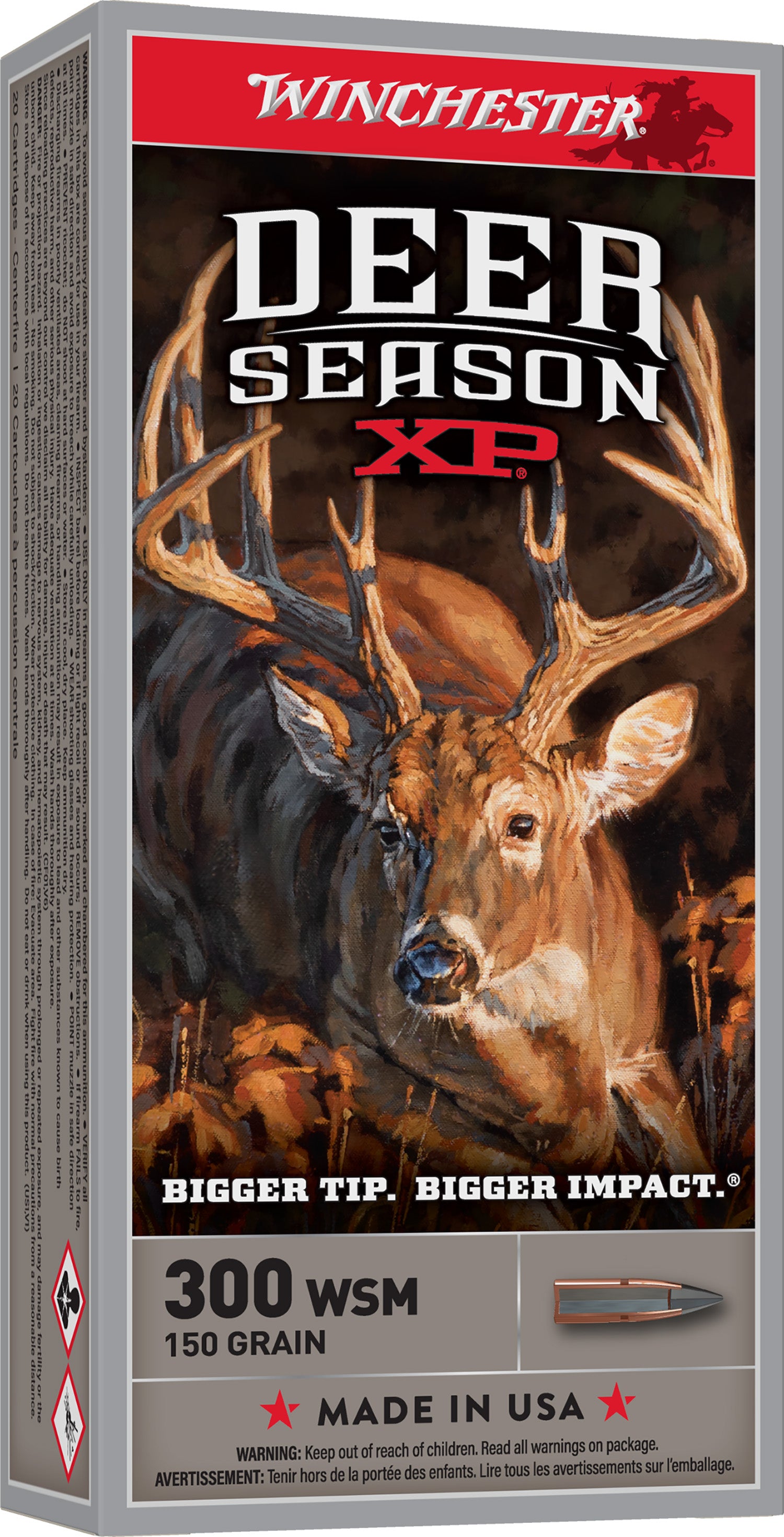 Winchester Ammo X300SDS Deer Season XP  300WSM 150gr Extreme Point 20 Per Box/10 Case