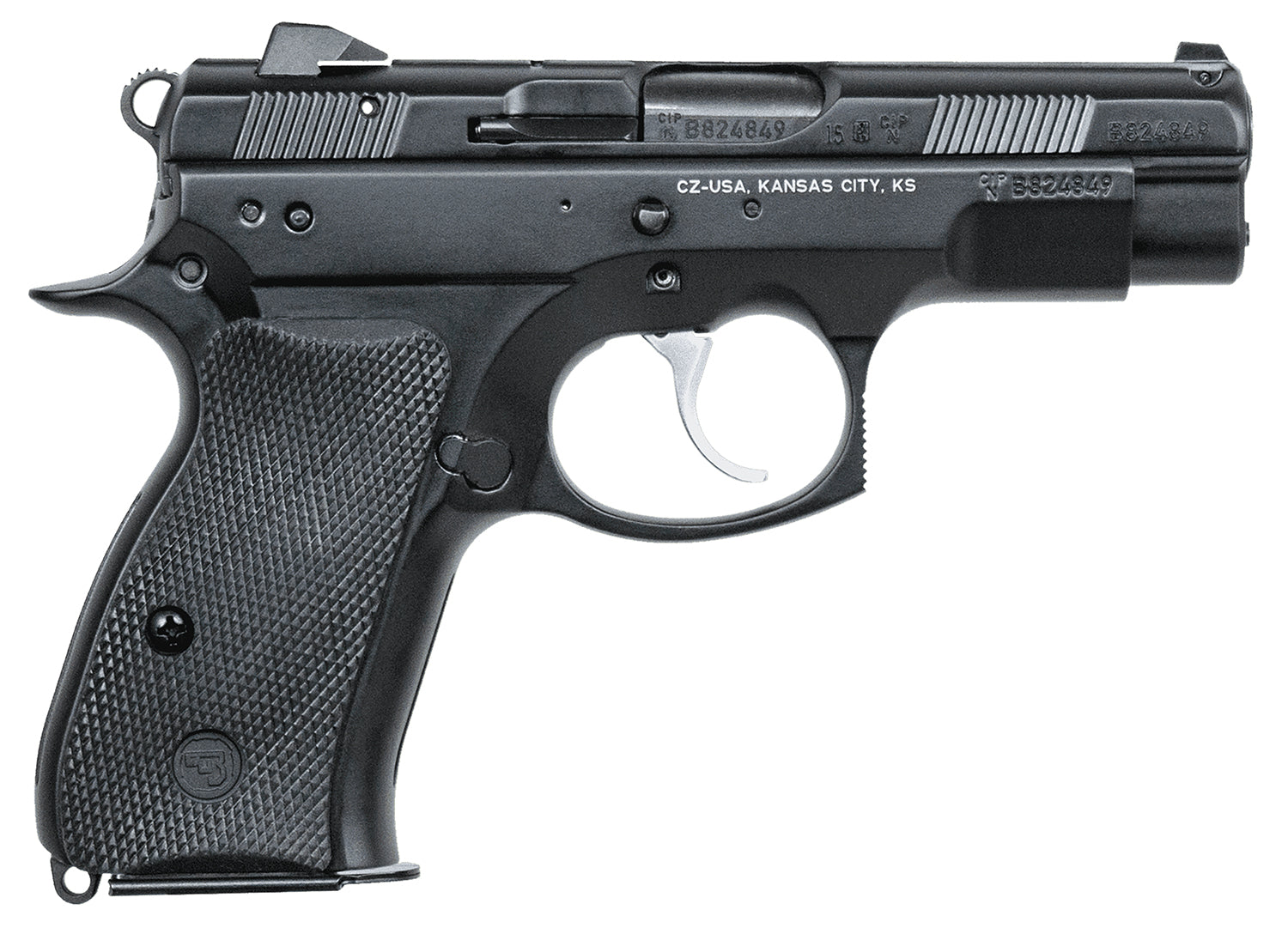 CZ-USA 91194 75D PCR Compact Frame 9mm Luger 14+1 3.75" Black Steel Barrel, Black Steel Serrated Slide, Black Polycoat A