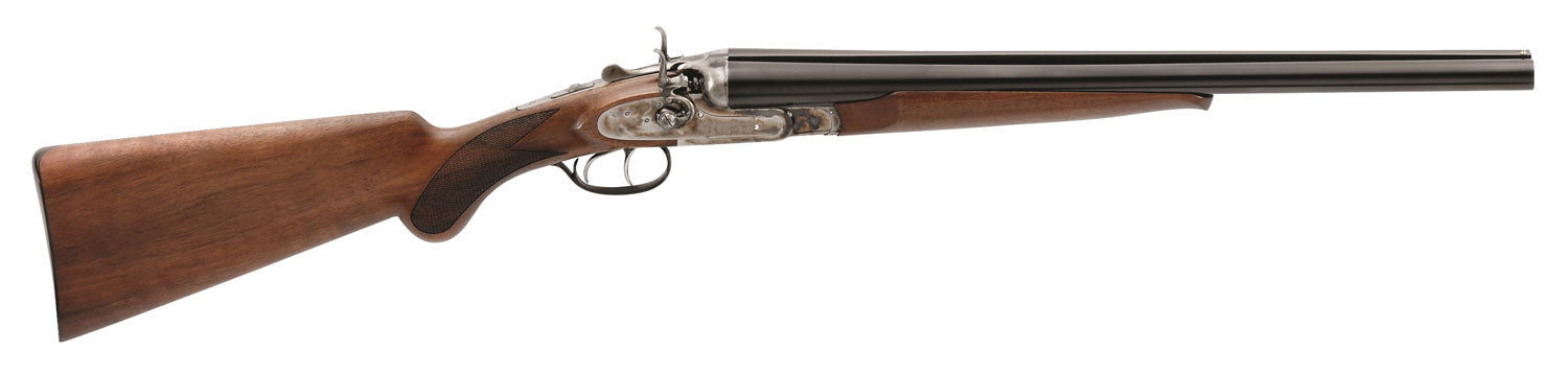 Taylors & Company 210114 Wyatt Earp Pedersoli Full Size 12 Gauge Break Open 3" 2rd 20" Blued Side By Side Barrel, Color 