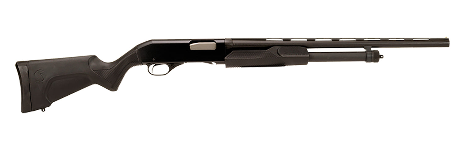 Stevens 22437 320 Field Compact 20 Gauge Pump 3" 5+1 22" Matte Black Vent Rib Barrel, Matte Black Aluminum Receiver, Fix