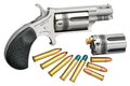 North American Arms 22MSCTW Wasp  22 LR 22 WMR 5 Shot 1.13" Stainless Steel Vent Rib Barrel, Stainless Frame & Cylinder,