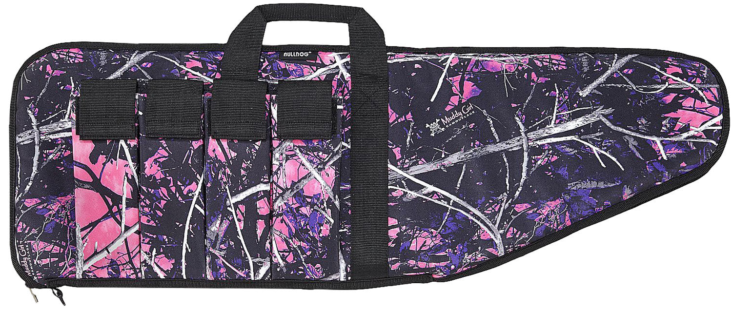 Bulldog MDG1043 Extreme Tactical  43" Muddy Girl Camo Water-Resistant Nylon Camo, Black Trim, Tricot Lining, 4 External 