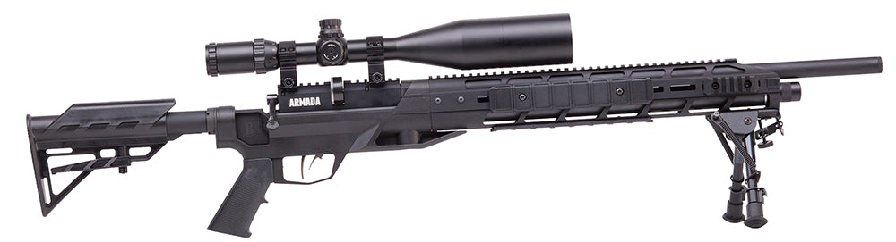 Benjamin BTAP22SX Tactical Armada  PCP 22 Pellet 10+1 Shot Black Black Receiver Black M4 Telescopic Stock Scope 4-16x50m
