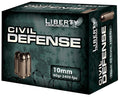 Liberty Ammunition LACD10032 Civil Defense  10mmAuto 60gr Lead Free Fragmenting Hollow Point 20 Per Box/50 Case