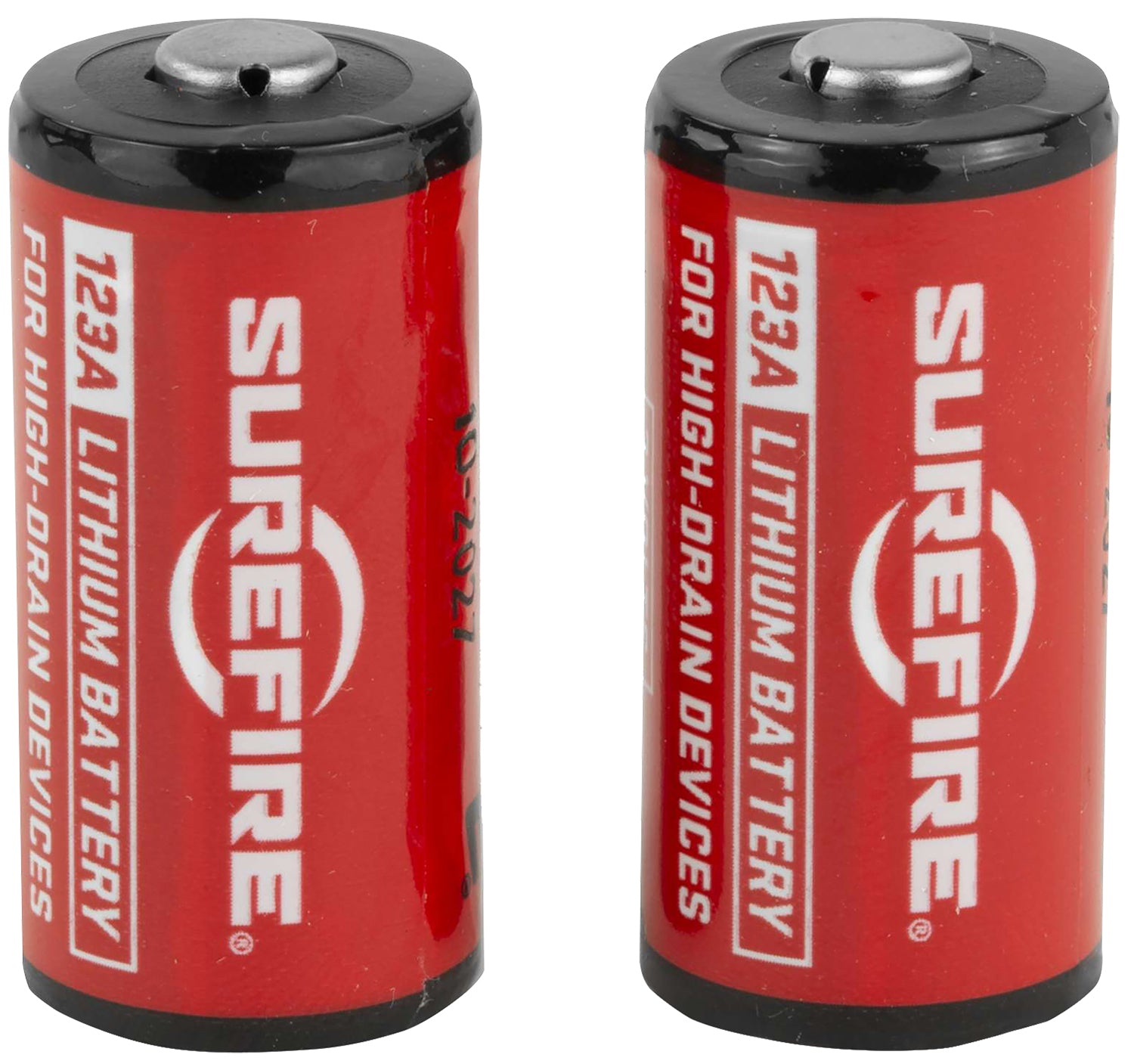 SureFire SF2CB 123A Batteries  Red/Black 3.0 Volts 1,500 mAh (2) Single Pack