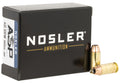 Nosler 51279 Assured Stopping Power Handgun 40S&W 180gr Jacketed Hollow Point 20 Per Box/20 Case