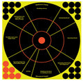 Birchwood Casey 34032 Shoot-N-C Reactive Target Self-Adhesive Paper Black/Yellow/Red 12" Circle 5 Pack