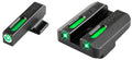 TruGlo TG13FN1A TFX  Black | Green Tritium & Fiber Optic White Outline Front Sight Green Tritium & Fiber Optic Rear Sigh