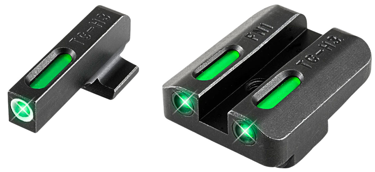 TruGlo TG13FN1A TFX  Black | Green Tritium & Fiber Optic White Outline Front Sight Green Tritium & Fiber Optic Rear Sigh