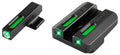TruGlo TG13FN3A TFX  Black | Green Tritium & Fiber Optic White Outline Front Sight Green Tritium & Fiber Optic Rear Sigh