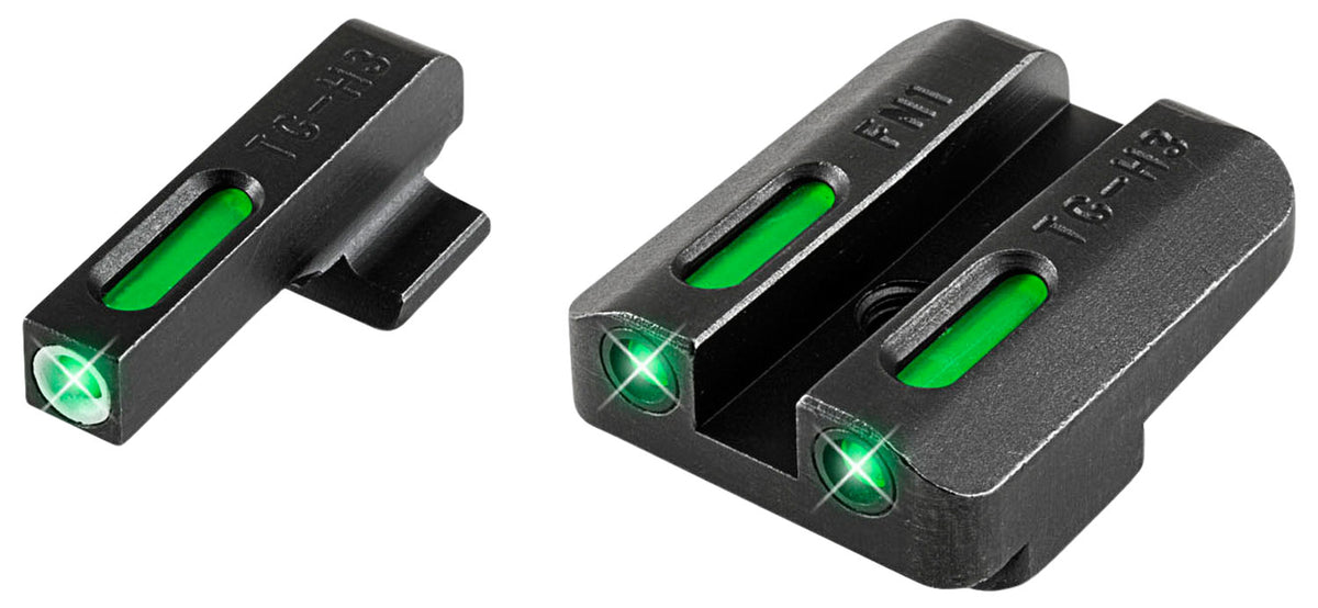 TruGlo TG13FN3A TFX  Black | Green Tritium & Fiber Optic White Outline Front Sight Green Tritium & Fiber Optic Rear Sigh
