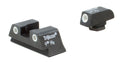 Trijicon 600777 Bright & Tough Night Sights  Green/Tritium White Outline Front Sight-Green/Tritium White Outline Rear Si