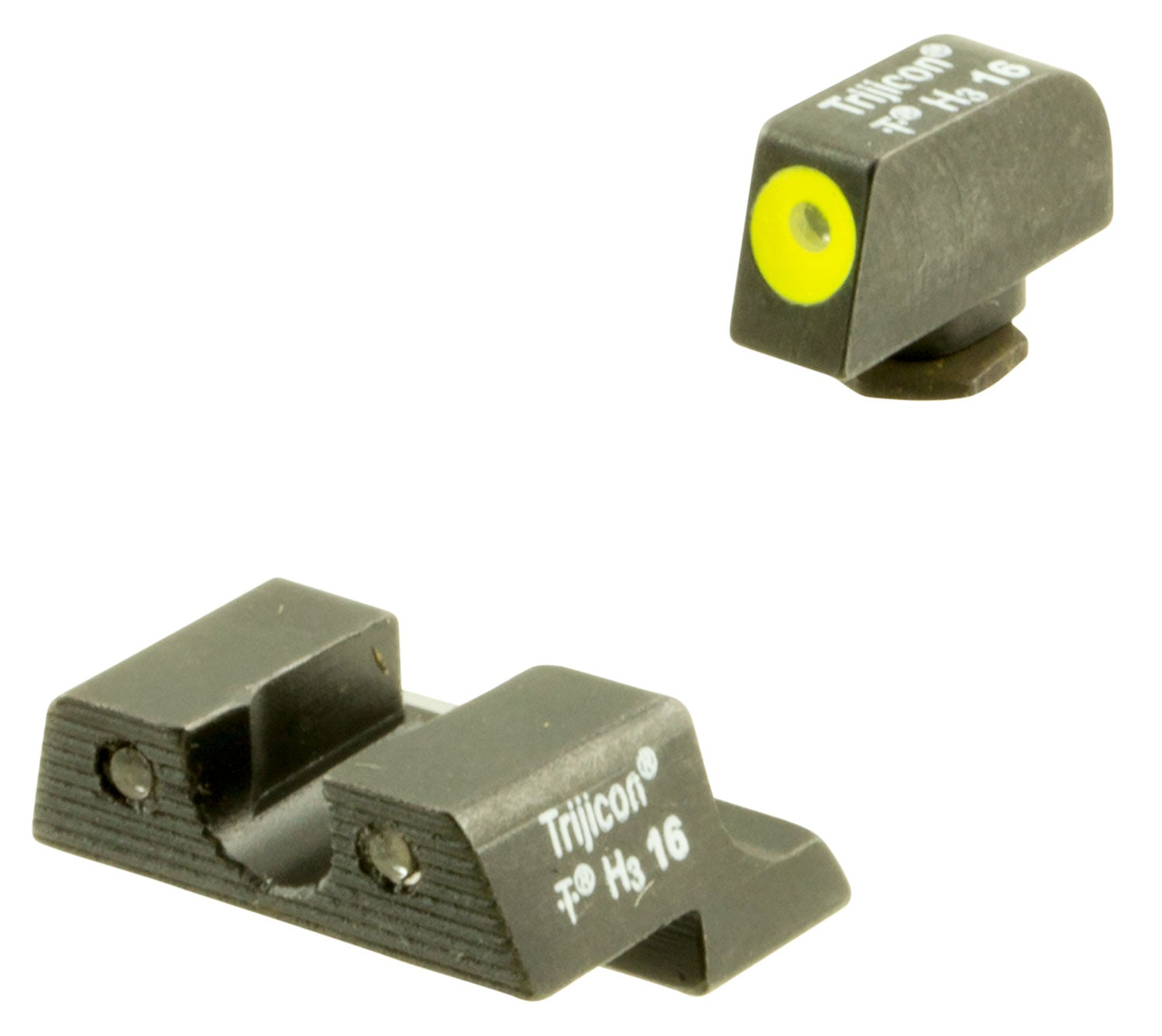 Trijicon 600784 HD Night Sights  Green/Tritium Yellow Outline Front Sight-Green Tritium Black Outline Rear Sight Glock 4