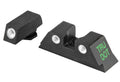 Meprolight USA 102243201 Tru-Dot Sight Set Green Tritium Front/Yellow Tritium White Rear Sight Compatible w/Glock 17/17L
