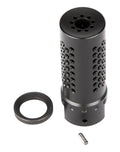 Spikes Tactical SBV1017 Dynacomp Extreme Muzzle Brake Black Nitride 416R Stainless Steel with 1/2"-28 tpi Threads & 2.25