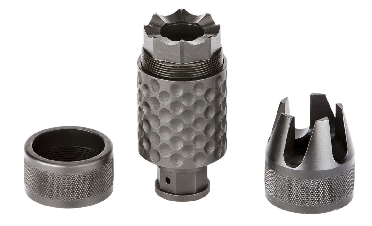 Spikes Tactical SAKB0100 Barking Spider2 Muzzle Brake Black Nitride 4140 Chromoly Steel with 1/2"-28 tpi Threads, 3.75" 
