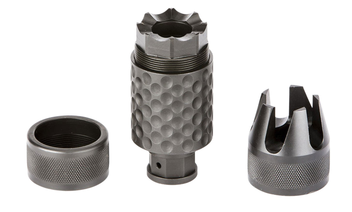 Spikes Tactical SAKB0200 Barking Spider2 Muzzle Brake Black Nitride 4140 Chromoly Steel with 5/8"-24 tpi Threads, 3.75" 