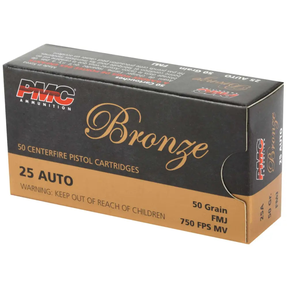 PMC 25 AUTO 50GR FMJ 50RD BX 1000RD CASE