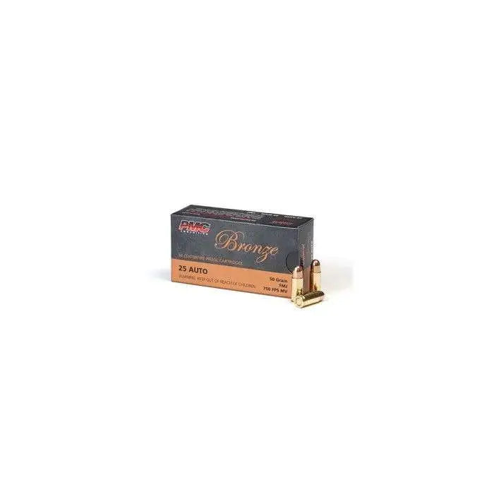 PMC 25 AUTO 50GR FMJ 50RD BX 1000RD CASE