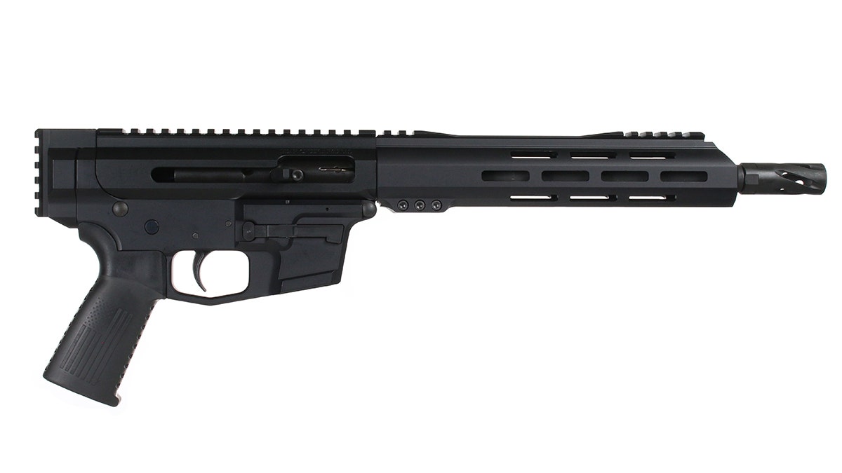 BC-9 9mm Right Side Charging Complete Pistol, 10.5" Parkerized M4 Barrel, 1:10 Twist, Billet Lower, Bufferless, Blowback, 9.5" M-LOK Rail