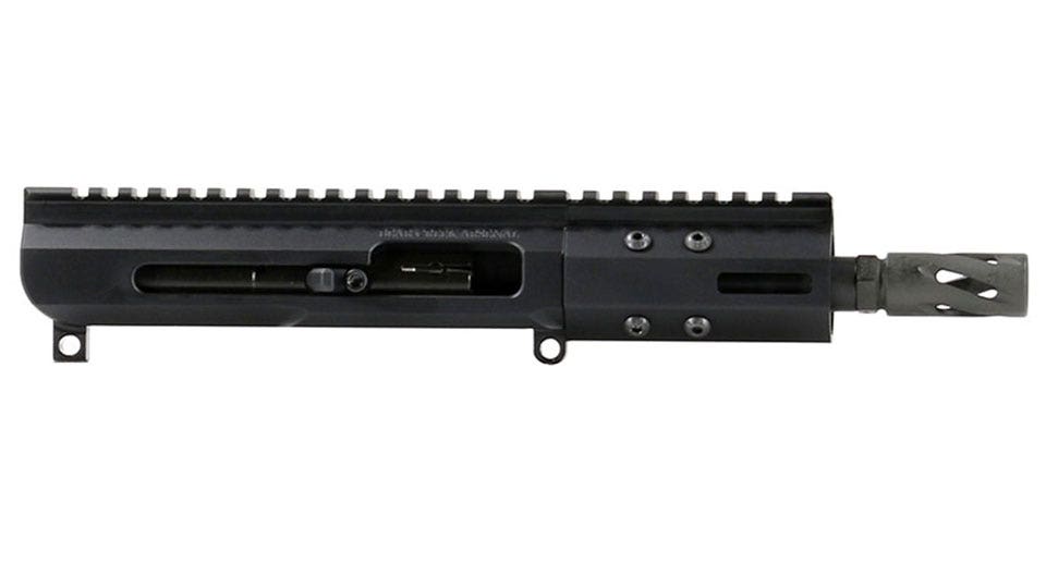 BC-9 9mm Right Side Charging Complete Upper Assembly, 5" Parkerized Slim Barrel, 1:10 Twist, Billet Lower, Bufferless, Blowback, 3.8" M-LOK Rail