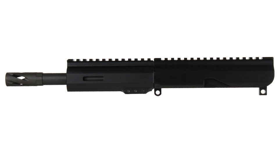 BC-9 9mm Right Side Charging Complete Upper Assembly, 7.5" Parkerized Heavy Barrel, 1:10 Twist, Bufferless, Blowback, 5.3" M-LOK Rail