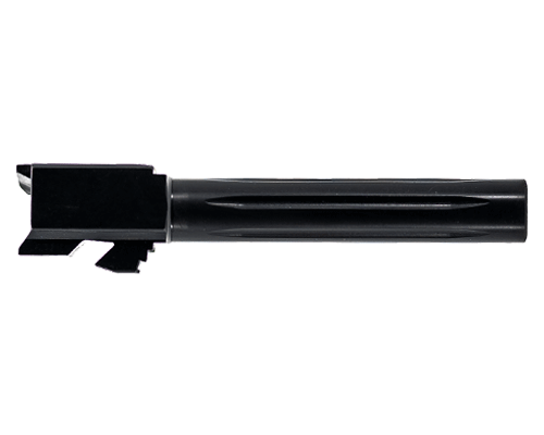 Barrel for Grizzly 101 & Glock 17 9mm, Black Nitride Straight Fluted, Unthreaded