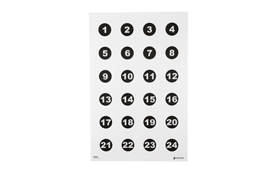 ACTION TGT 24 3" NMBR CIRCLES 100PK
