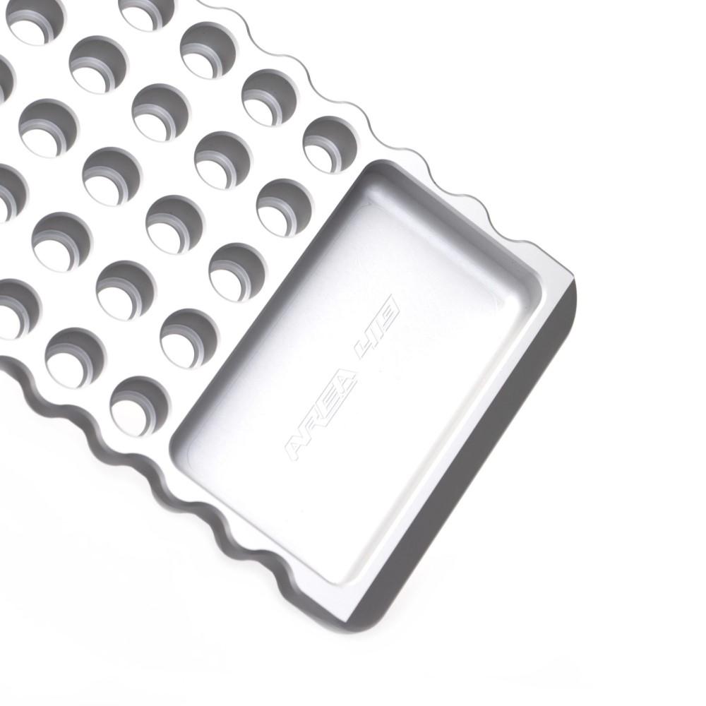 Area419 Billet Loading Block Clear Anodized with Area 419 in the tray MAG